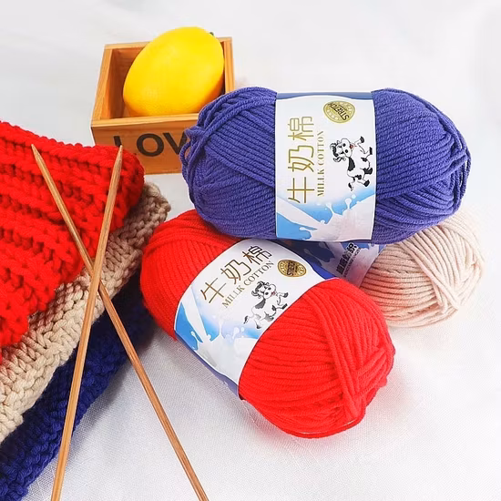 Crochet Thread Hand Knitting 100% Thick Acrylic Yarn for Baby Knit Sweater Milk Cotton Yarn