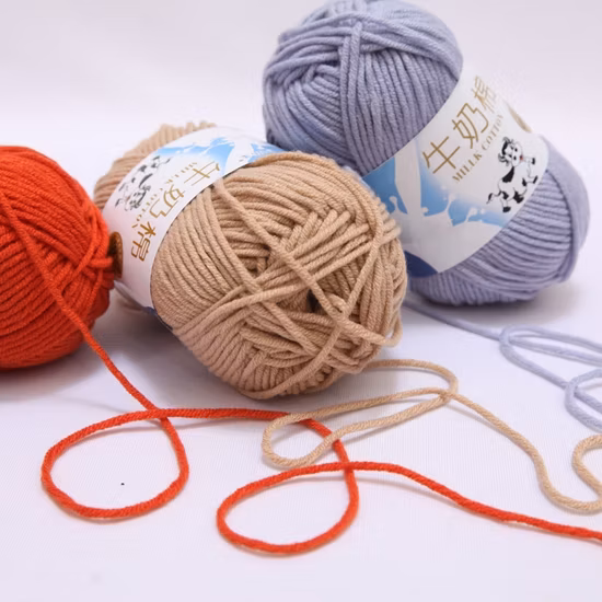 Crochet Thread Hand Knitting 100% Thick Acrylic Yarn for Baby Knit Sweater Milk Cotton Yarn