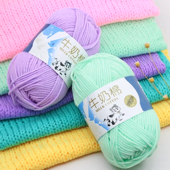 Crochet Thread Hand Knitting 100% Thick Acrylic Yarn for Baby Knit Sweater Milk Cotton Yarn