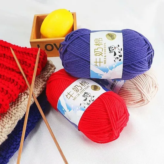 Crochet Thread Hand Knitting 100% Thick Acrylic Yarn for Baby Knit Sweater Milk Cotton Yarn