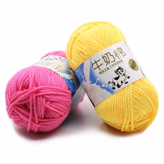 かぎ針編み糸手編み 100% 厚いアクリル糸ベビーニットセーターミルクコットン糸